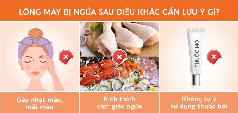 Lông mày bị ngứa sau điêu khắc cần lưu ý gì?