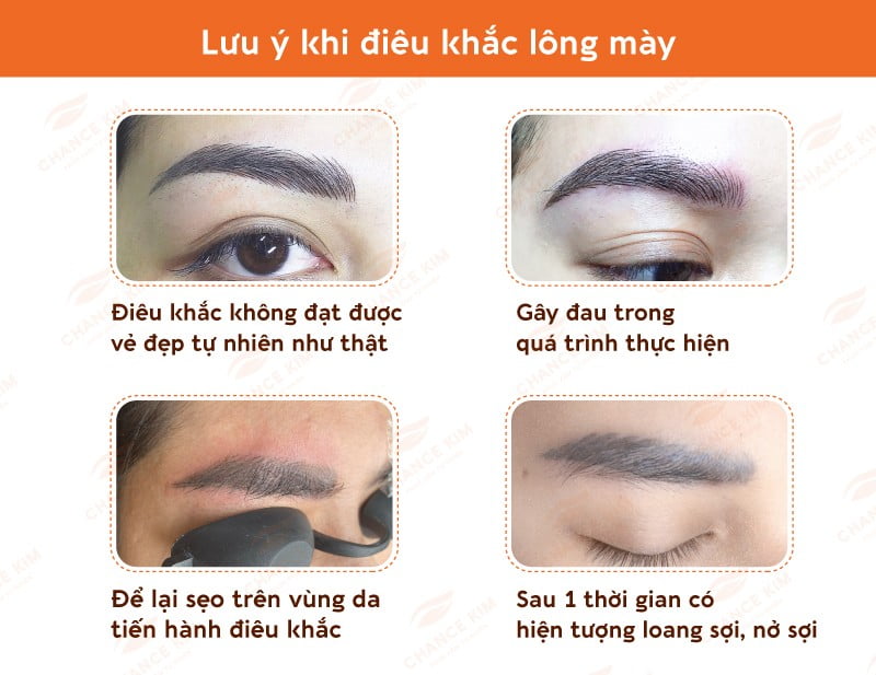 Lưu ý khi điêu khắc lông mày