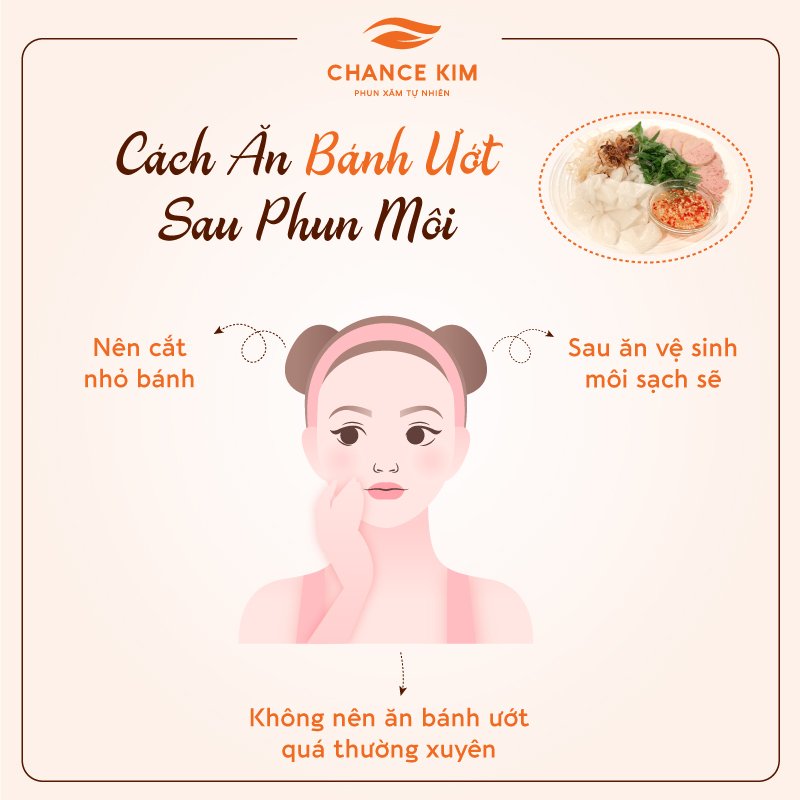 sau phun moi an banh uot duoc khong