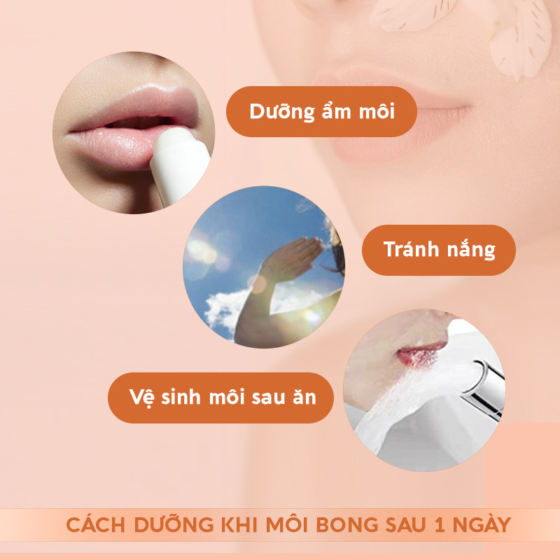 cách để dưỡng môi bong vảy sau phun 1 ngày