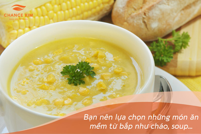 Soup ngô phù hợp cho người mới phun môi