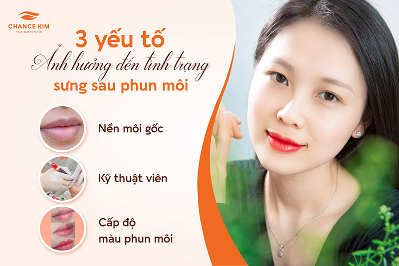 Phun môi có bị sưng không? Những yếu tố ảnh hưởng tới việc môi bị sưng sau phun