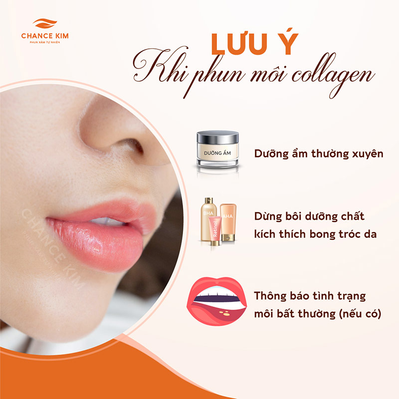 Một số lưu ý trước khi thực hiện phun môi Collagen