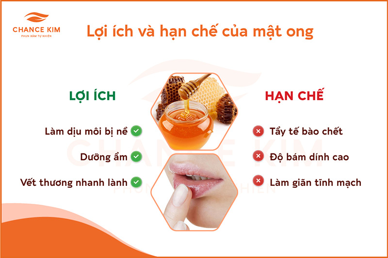 Điểm mặt những lợi ích và hạn chế khi bôi mật ong lên môi sau phun