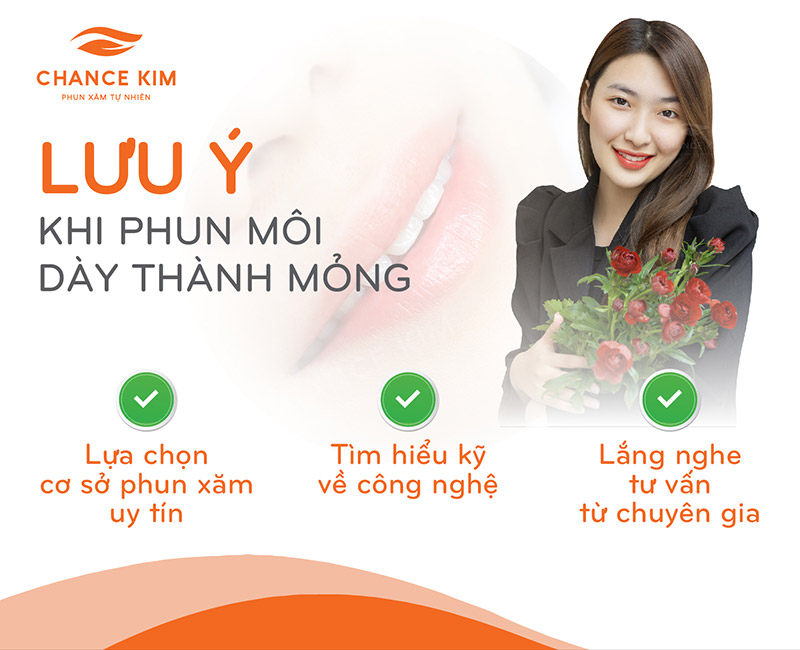 Những lưu ý cần biết khi phun môi dày thành mỏng