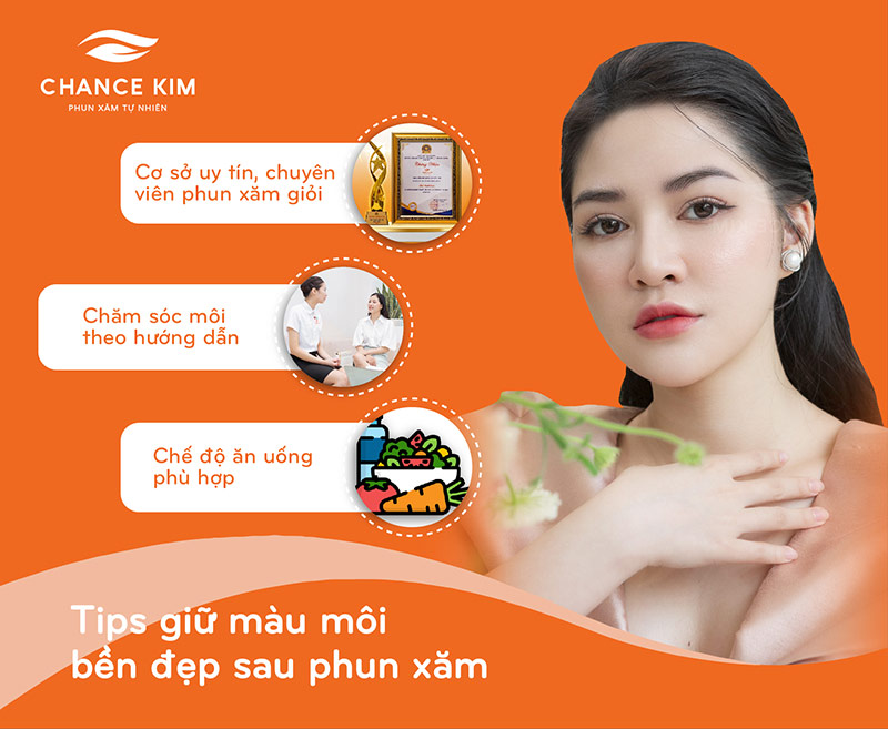 Phun môi được bao lâu? Để giữ màu môi sau phun lâu và bền màu nhất, chị em cũng cần có bí quyết