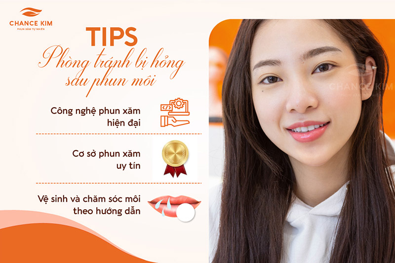 Gợi ý một số Tips phòng tránh môi bị hỏng, không lên màu đúng sau phun môi