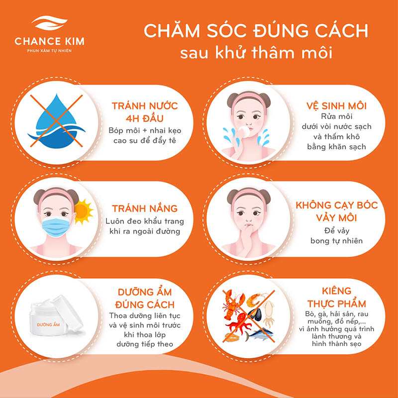 Một số lưu ý chăm sóc môi sau khử thâm