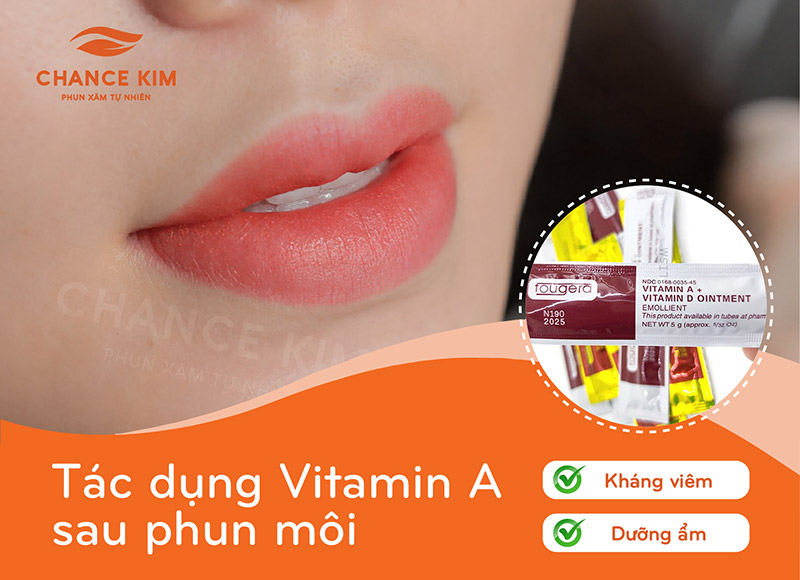 Nên sử dụng Vitamin A để bôi môi sau phun